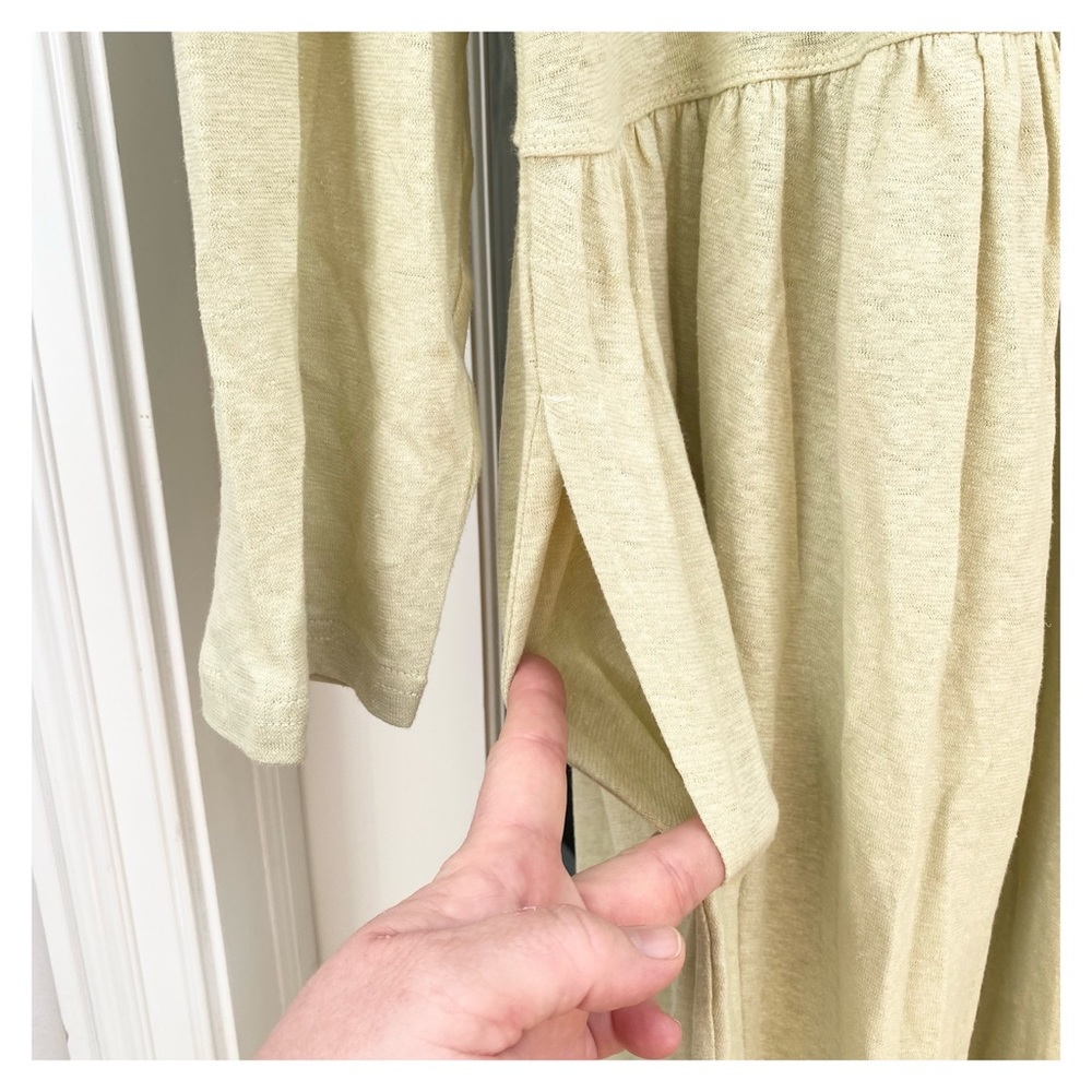 Free People Oversized Moonlight Long Sleeve Cotton & Hemp Midi Dress NWT Size M - Picture 7 of 13